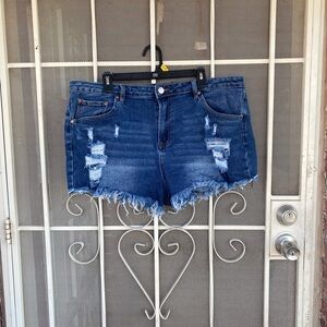 Distressed Denim Women's Shorts
